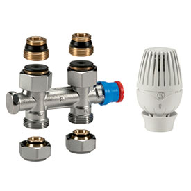 BE385TX02 Kit thermostatiseerbaar tweepijpsonderblok vloeraansluiting