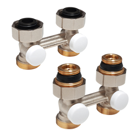 R387L Tweepijpsonderblok vloeraansluiting