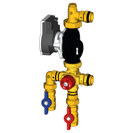 R557R-7 Thermostatische menggroep met constante aanvoertemperatuur voor vloerverwarming