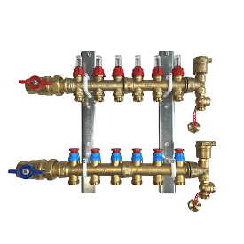 BE583 Kit modulaire vloerverwarmingverdeler in messing