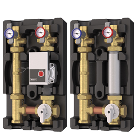 R586R Groupes de pompes universels raccordement filet intérieur avec coque d'isolation et support